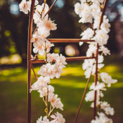 Guirlande de fleurs de cerisier roses 