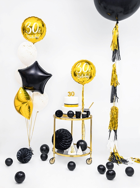Ballon Confettis Rond/Étoile Ø 30cm 4 Pièces - Articles festifs 