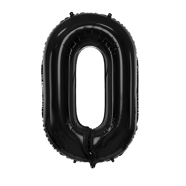 Ballon Mylar Aluminium Chiffre Noir Anniversaire 86 cm