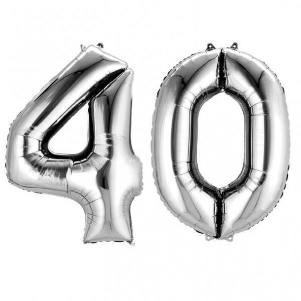 Ballon aluminium chiffre 5 Argent 90 cm