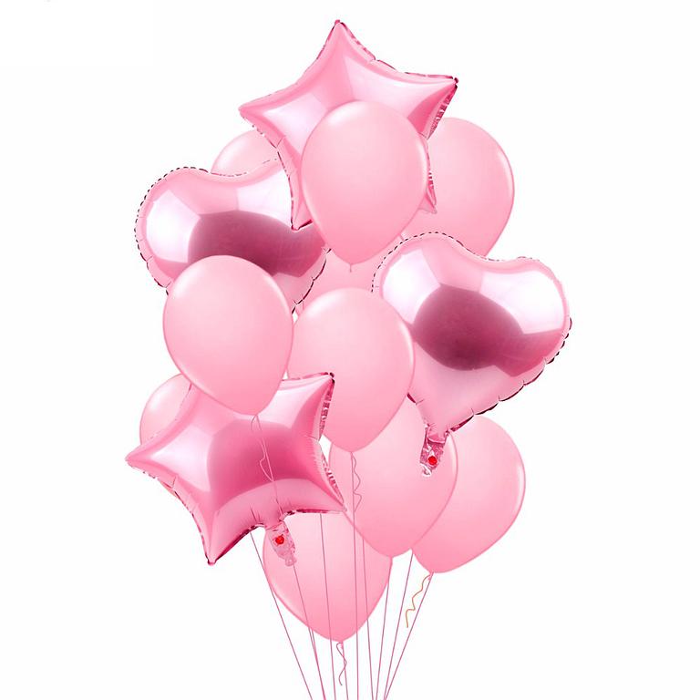 DISNEY anniversaire Helium diapositives ballon fille girl rose rouge cœur étoile chiffres