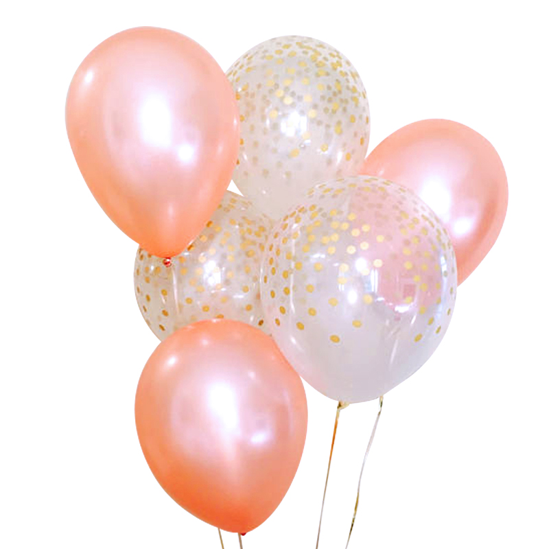 Bouquet Ballons Baudruche Rose Gold & Or
