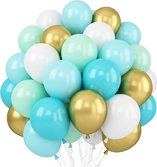 Bouquet de ballons couleurs bleu pour anniversaire 1 an