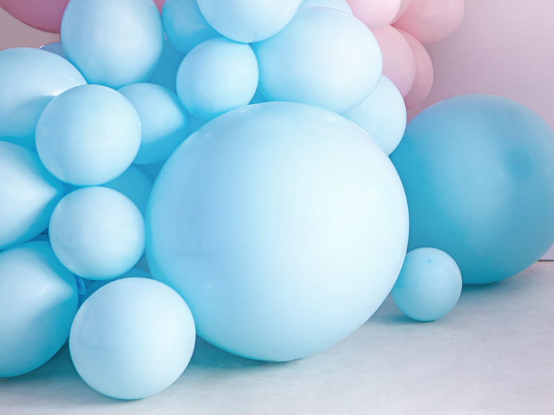 Grand Ballon En Latex Bleu Pastel Hollyparty Com