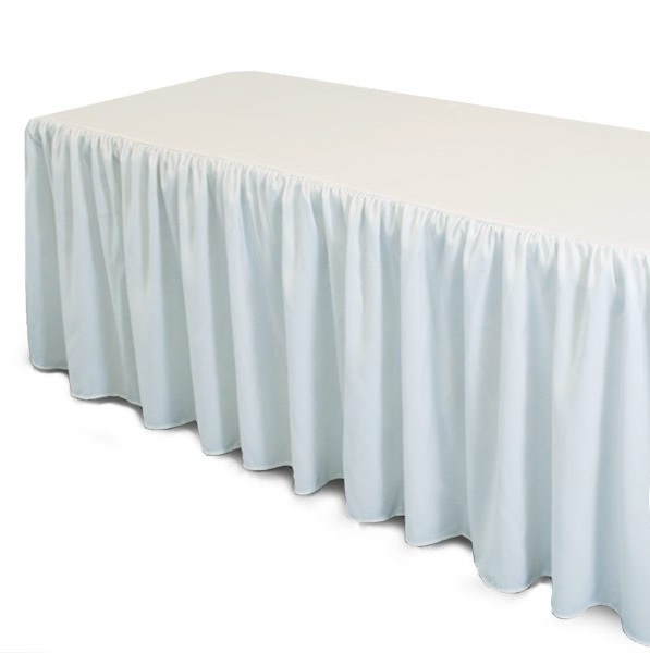 environ 4.27 m 14 FT Solid Couleur Plastique Table jupe Mariage Vaisselle fêtes fournitures Couleurs