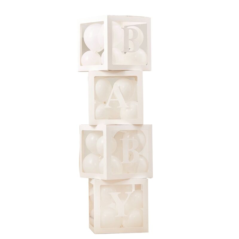 Cubes BABY Blanc superposable Baby Shower