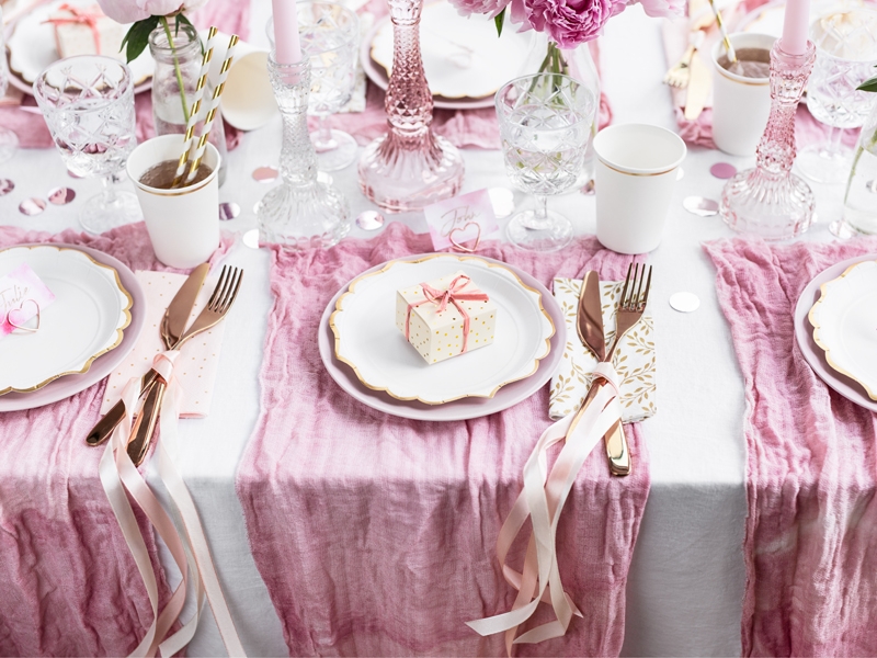 fête rose décoration de fête PRETYZOOM Lot de 50 marque-places en papier en forme de cœur pour mariage