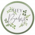 Assiettes Vgtal Hey Baby Shower (x8)