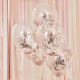 Ballons Confettis Paillet Rose Gold (x5)