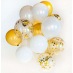 Bouquet Ballons Baudruche Biodgradable Blanc & Or