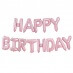 Guirlande Ballon Aluminium Happy Birthday Rose Pastel 