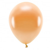 5 Ballons Biodgradables Orange Mtallis