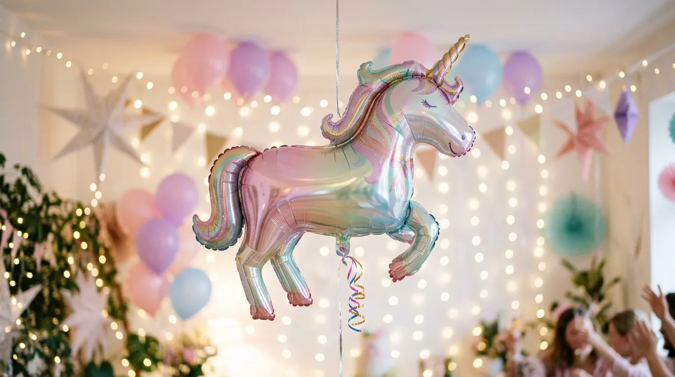 Ballon mylar licorne gonflable décoratif
