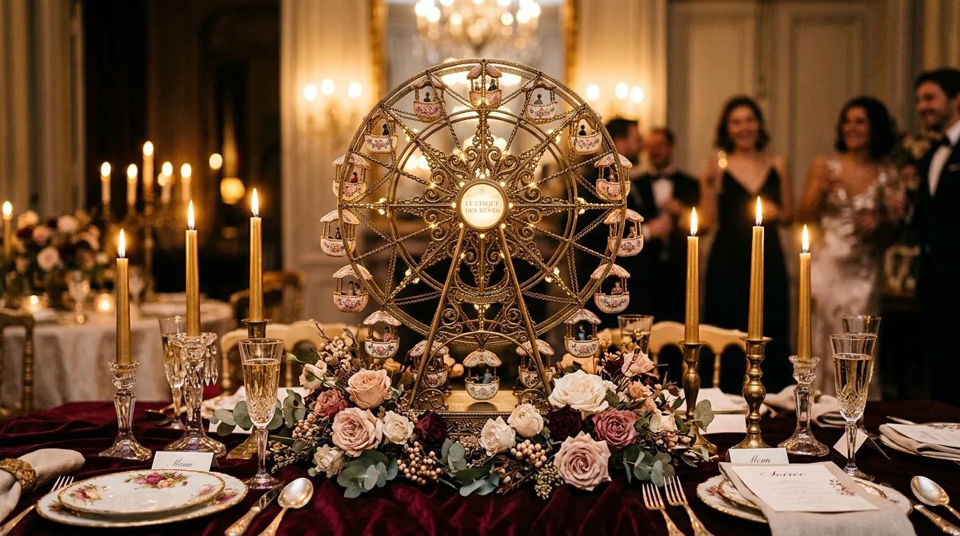 Grande roue décoration : art centre table