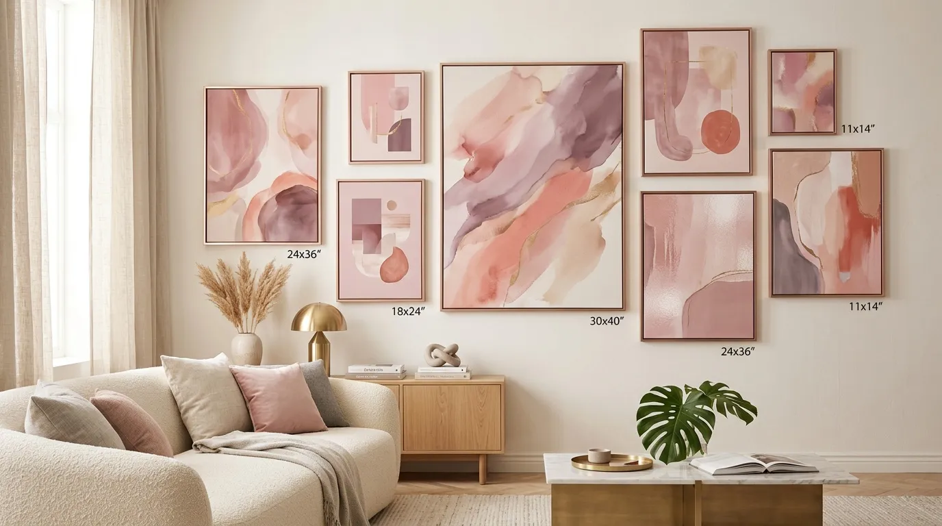 Tableaux rose art : décorations murales modernes