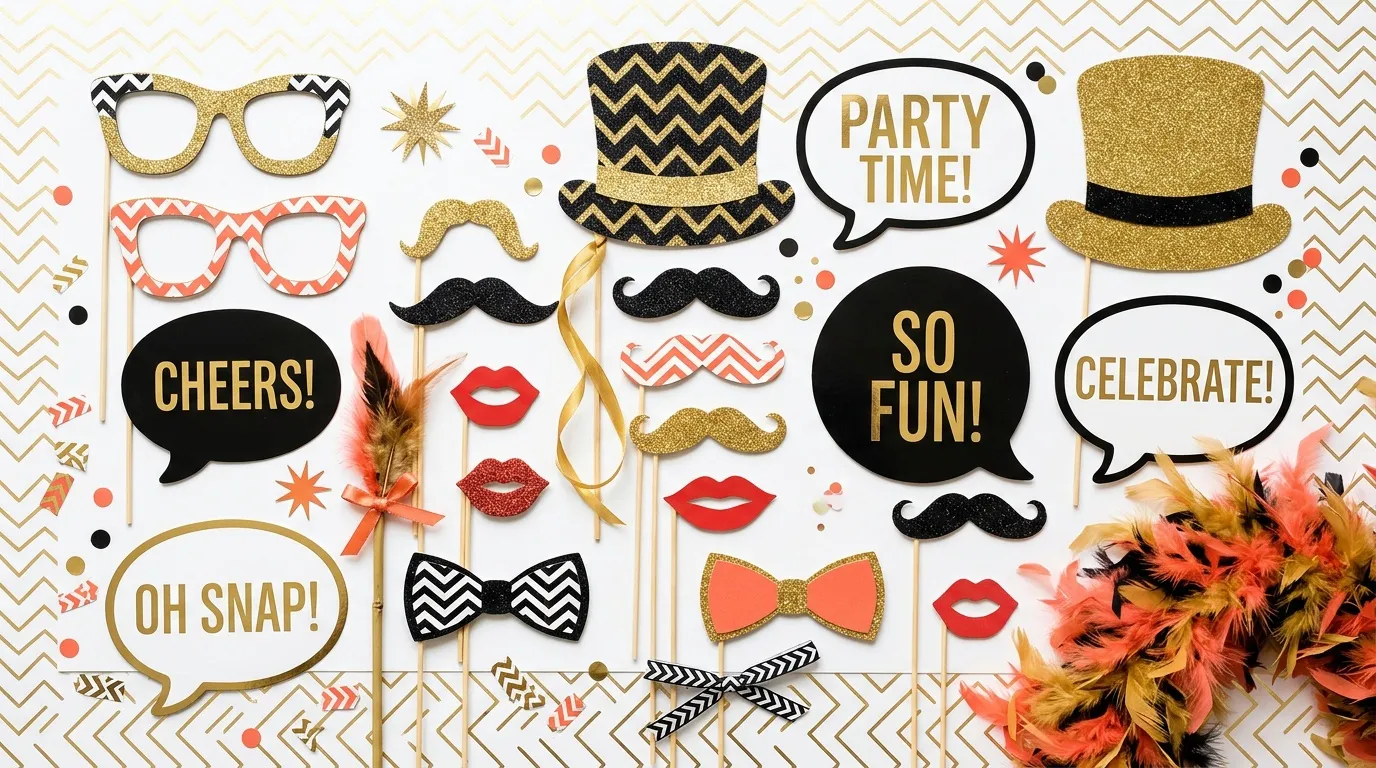 Kit photobooth chevron : accessoires photomaton
