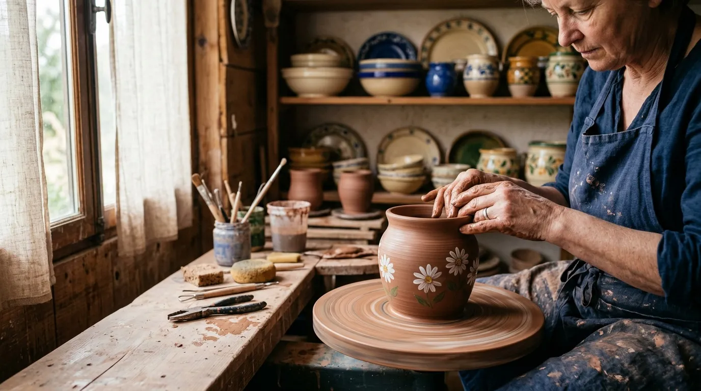 Art jars marguerite : céramique artisanale française
