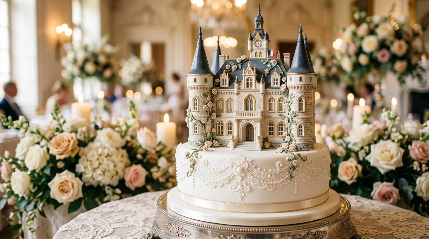 Art teau topper château personnalisé