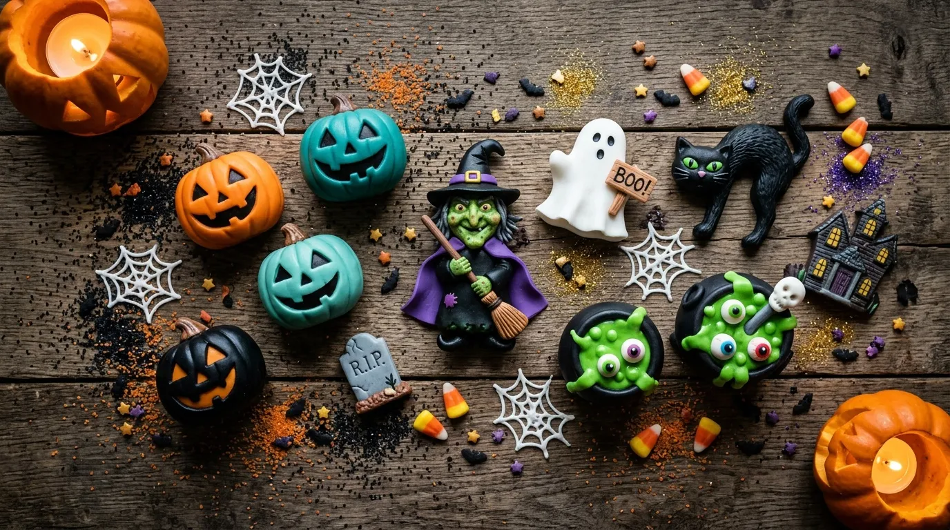 Figurines cupcakes Halloween : pack déco complet
