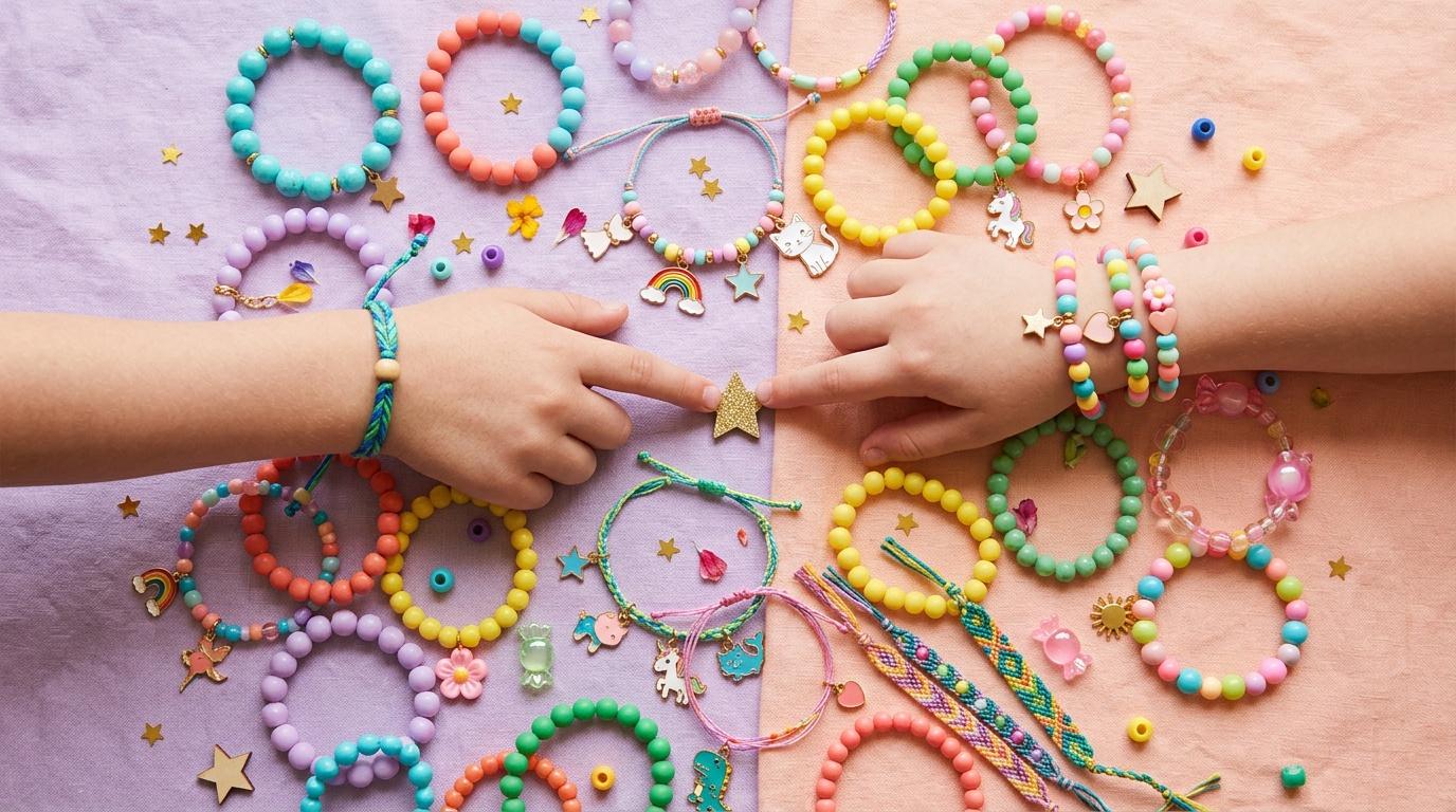 Bracelets enfant fantaisie : bijoux garçon et fille pas cher