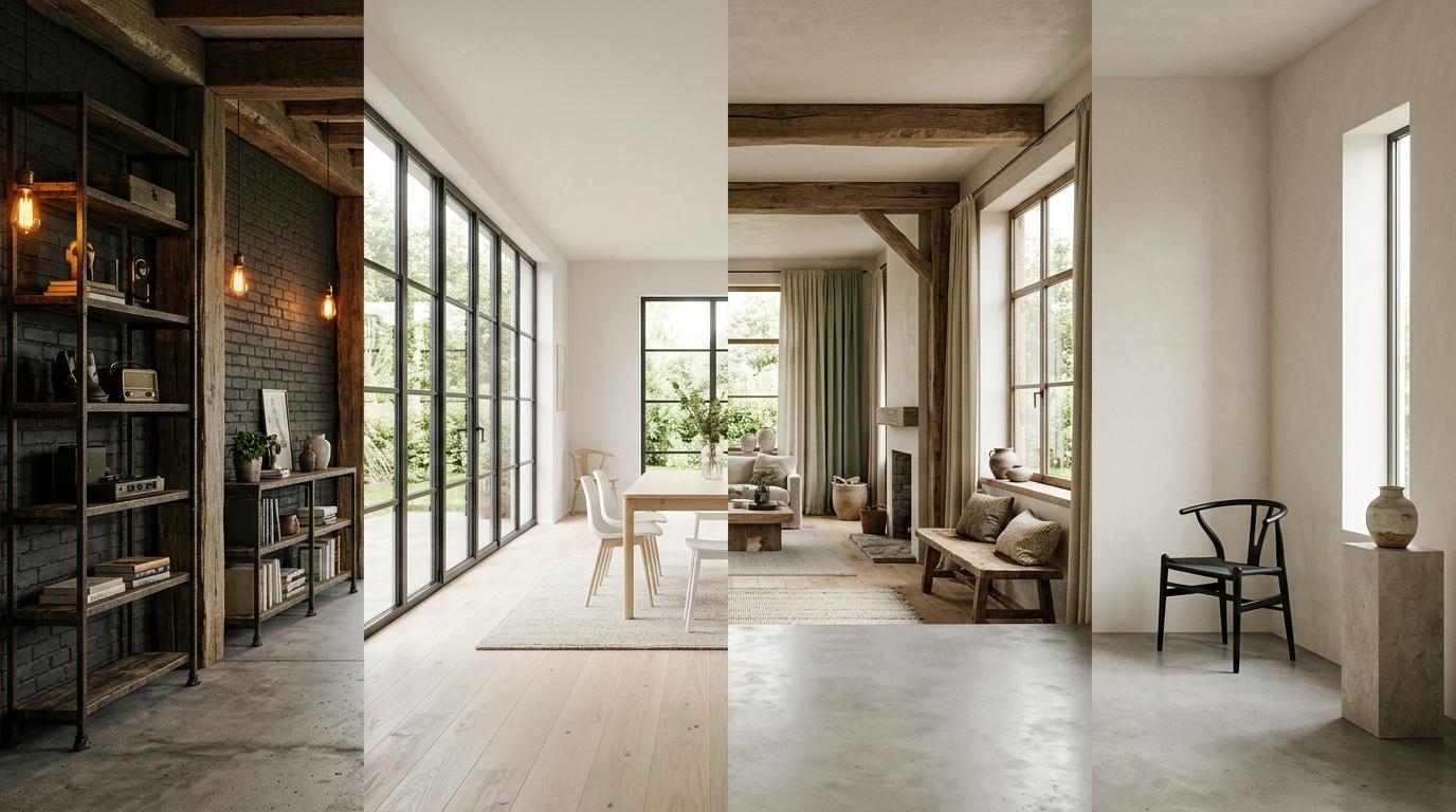 Spacieux loft contemporain avec poutres bois et baies vitr&eacute;es