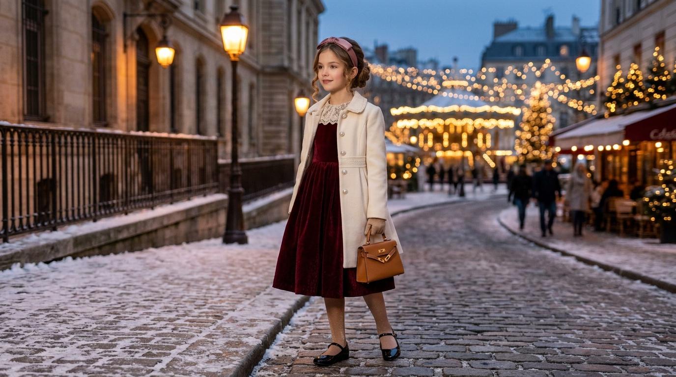 Robes fille chic hiver : tenues et accessoires pour filles