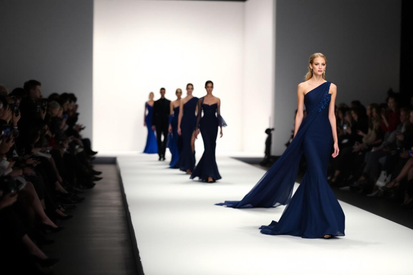 Robes de soirée bleues élégantes bleu marine et bleu roi