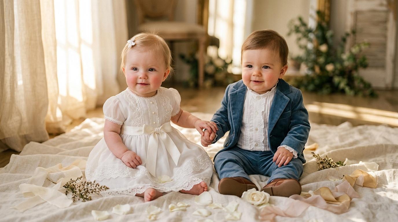 Tenues de fête bébé fille et garçon : robes et ensembles de cérémonie