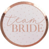 Assiettes en carton Team Bride Rose Gold (x8)