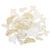 Confettis de table Baptme Blanc & Or (x100)