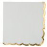 Serviettes en papier Blanc & Lisire Dor (x16) 