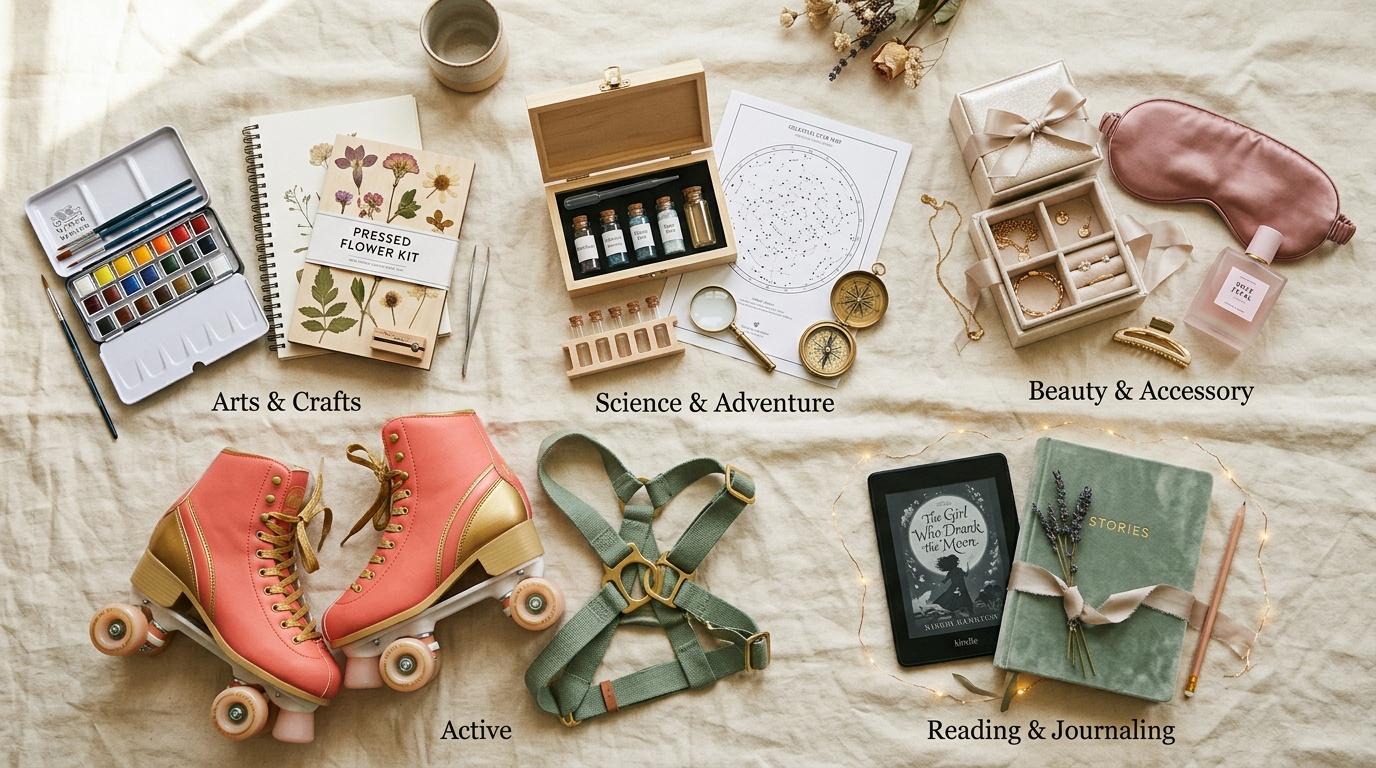 Collections organis&eacute;es : arts, sciences, beaut&eacute;, loisirs, lecture sur lin beige